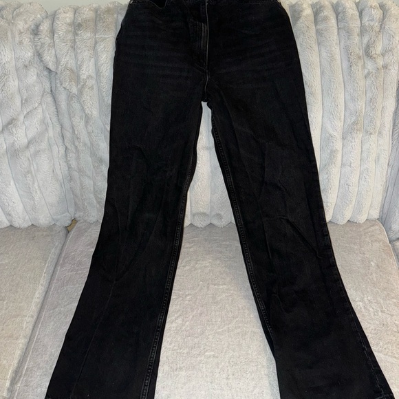 Zara black jean jacket w/ matching pants - Picture 6 of 9